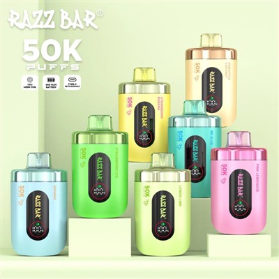 RazzBar 50000 Puffs Nicotine 2% 5% Wholesale Disposable Vape EU Warehouse