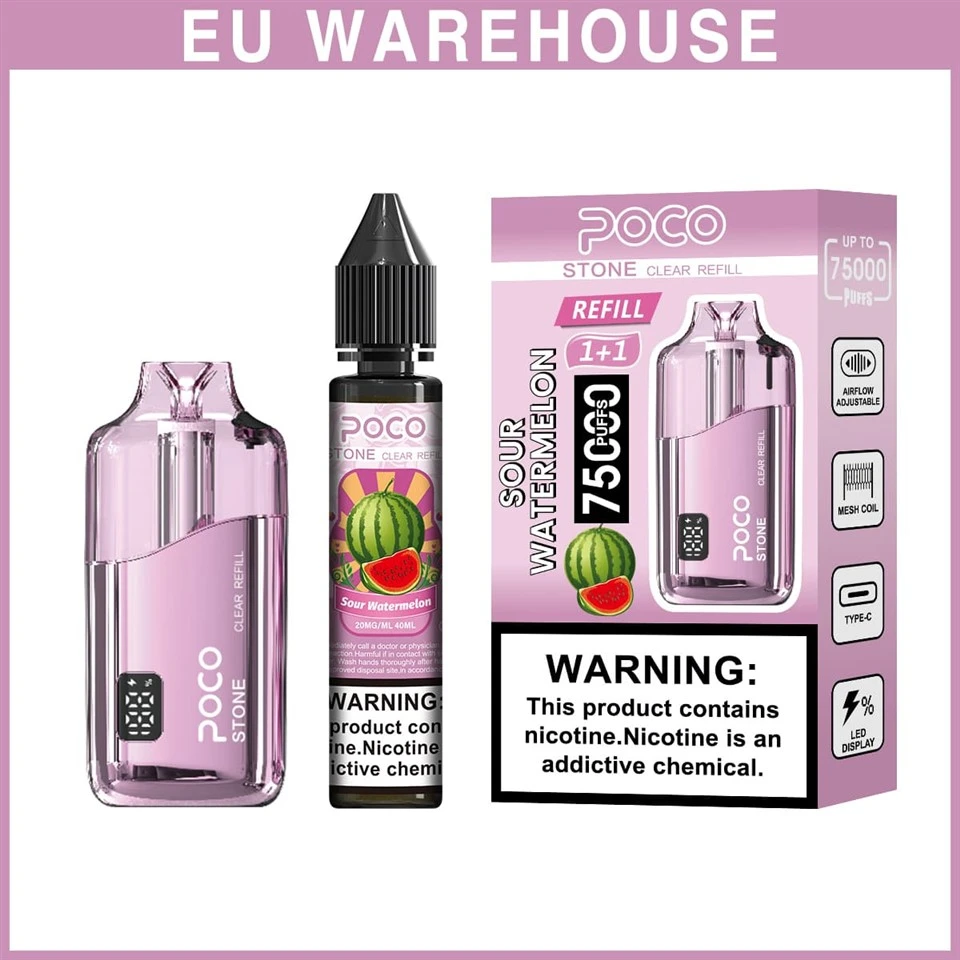 Poco Stone 75000 Puffs Refillable Disposable Vape Wholesale Vape Rechargeable Vape